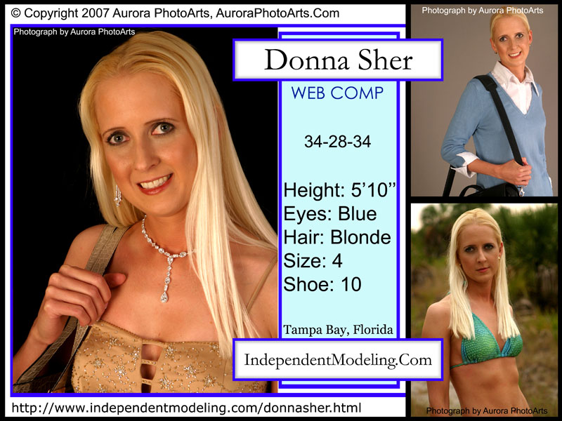 Tampa Bay Model Donna Sher modeling Web Comp